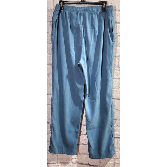 Draper's & Damon's Blue Pleated Pull On Pants PL Lightweight Soft Stretch - Picture 4 of 5